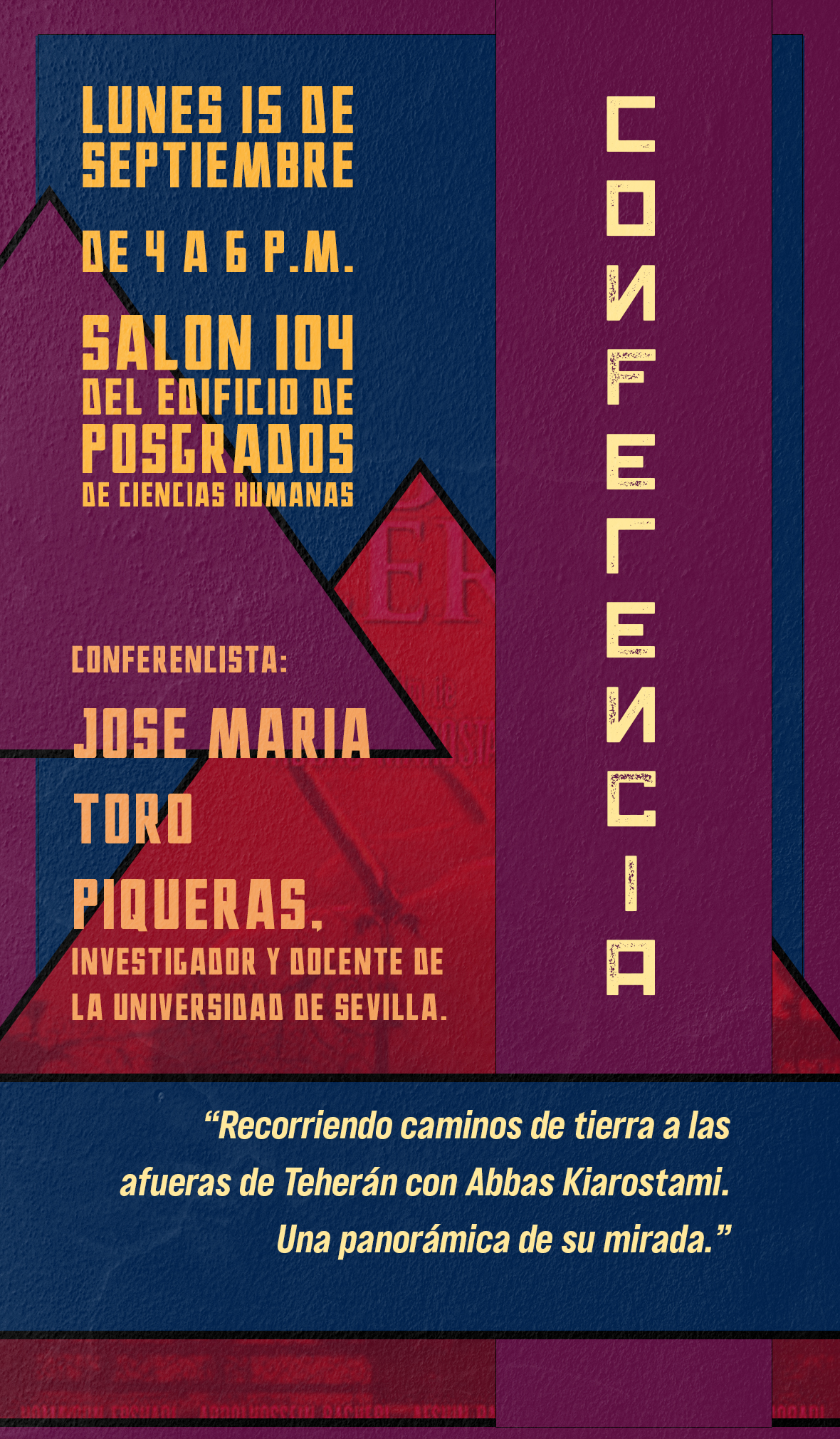 Conferencia: Recorriendo caminos de tierra a las afueras de Teherán con Abbas Kiarostami