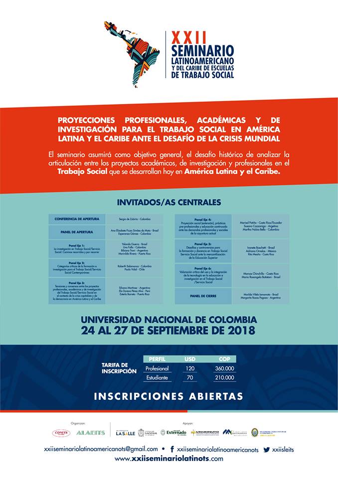 XXII Seminario Latinoamericano de Escuelas de Trabajo Social 2018