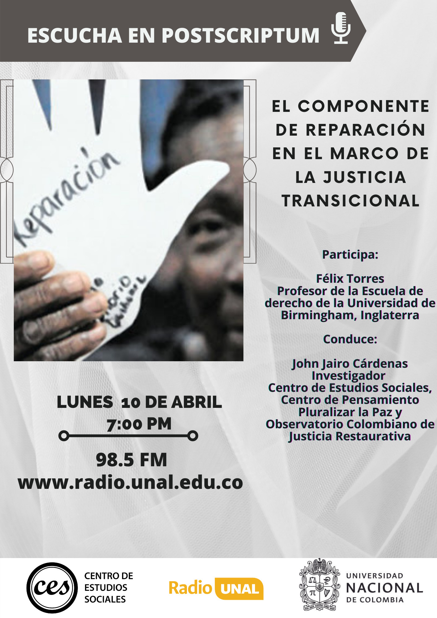 Escuche Postscriptum en RADIO UNAL