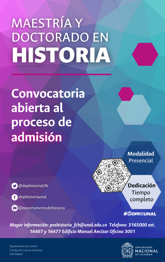 Convocatoria abierta de los posgrados en Historia