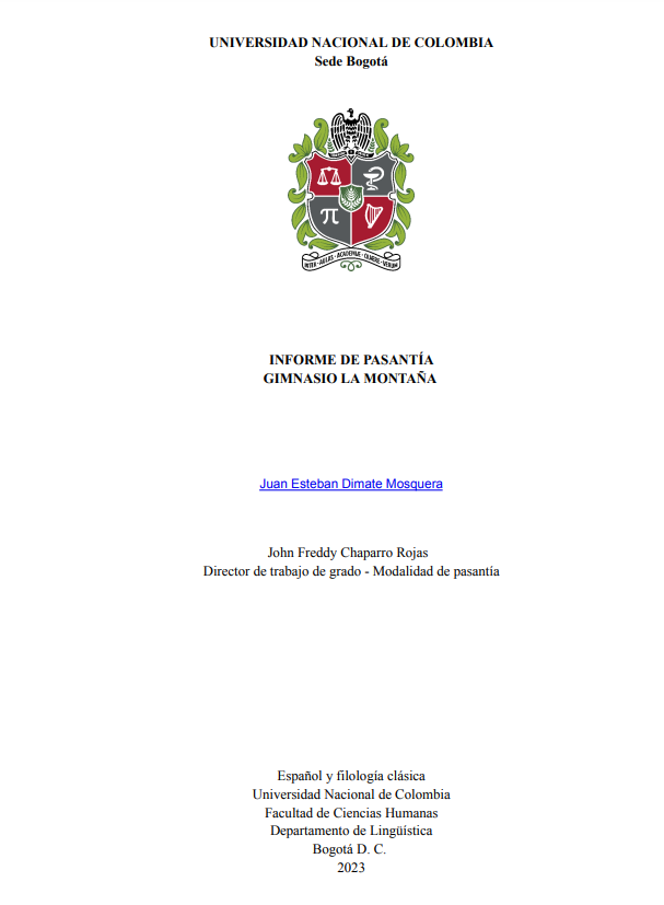 INFORME DE PASANTÍA GIMNASIO LA MONTAÑA