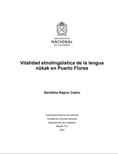Vitalidad etnolingüística de la lengua  nükak en Puerto Flores