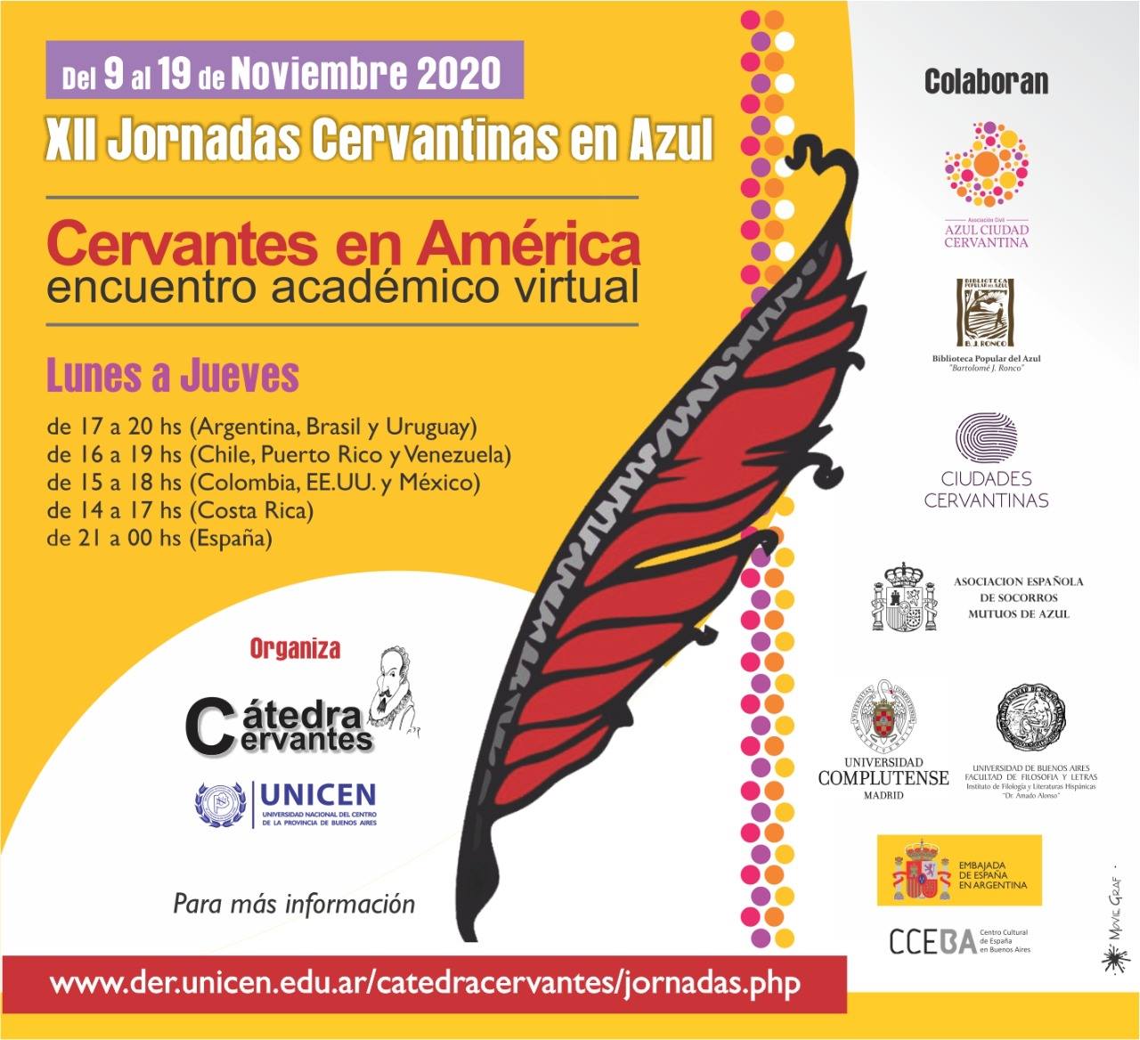 XII Jornadas Cervantinas en Azul: Cervantes en América (encuentro académico virtual)