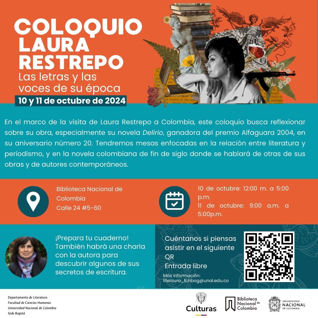 Evento Coloquio de Laura Restrepo. Las letras y las voces de su época