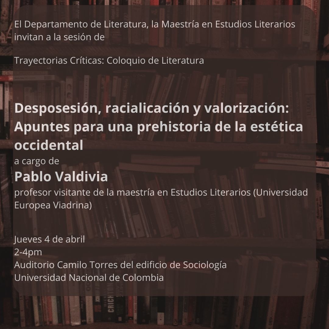 Evento Trayectorias Críticas. Charla con Pablo Valdivia