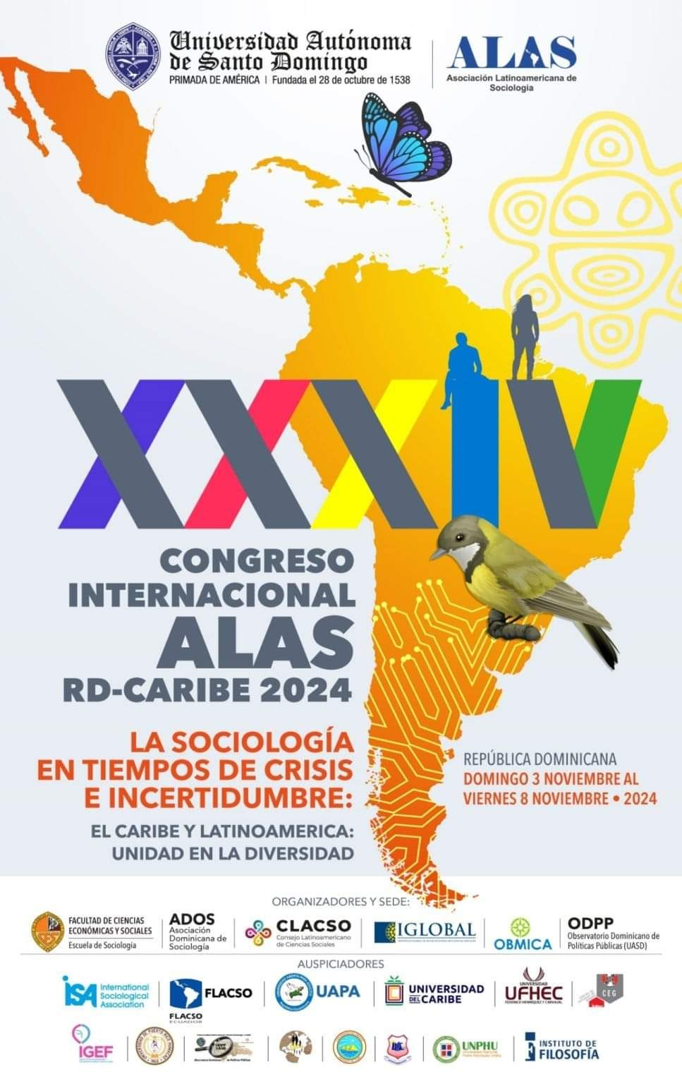 XXXIV Congreso Internacional ALAS RD-CARIBE 2024 | La sociología en tiempos de crisis e incertidumbre