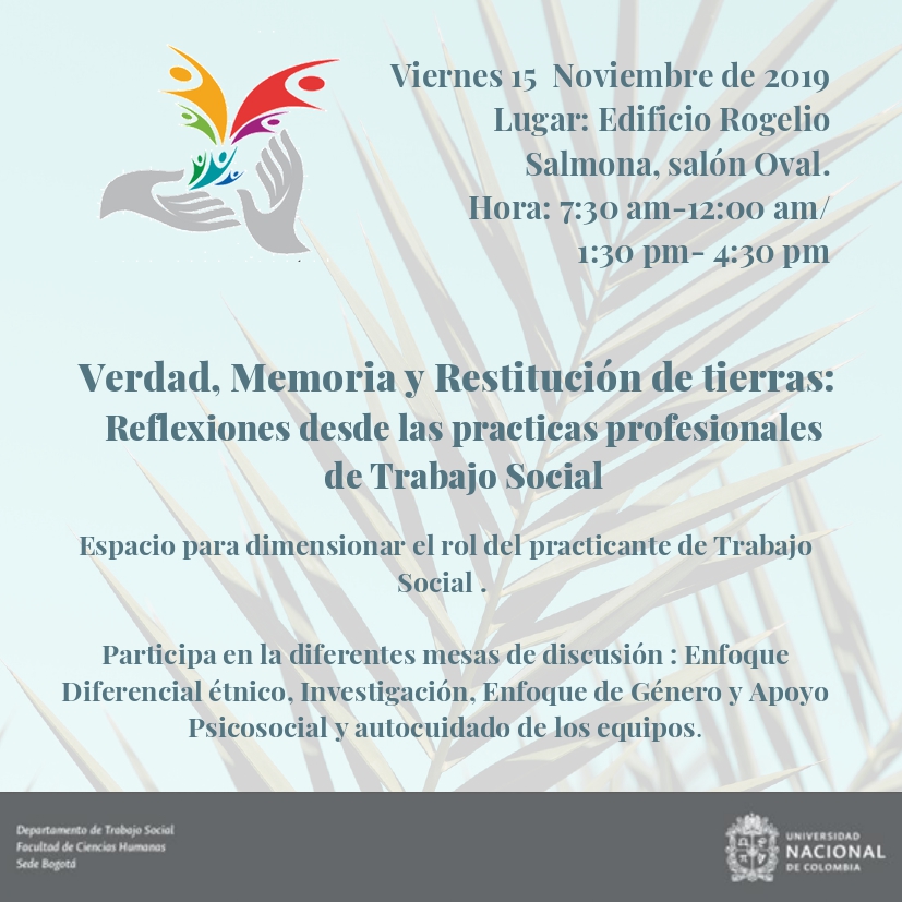 Verdad, Memoria y Restitución de tierras:Reflexiones desde las practicas profesionales de Trabajo Social