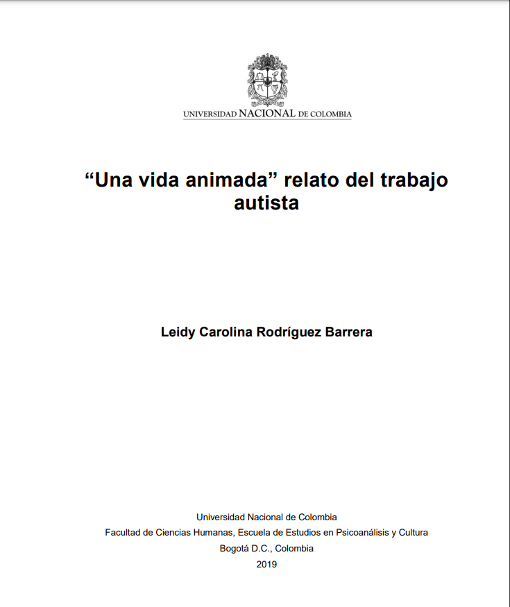 “Una vida animada” relato del trabajo autista