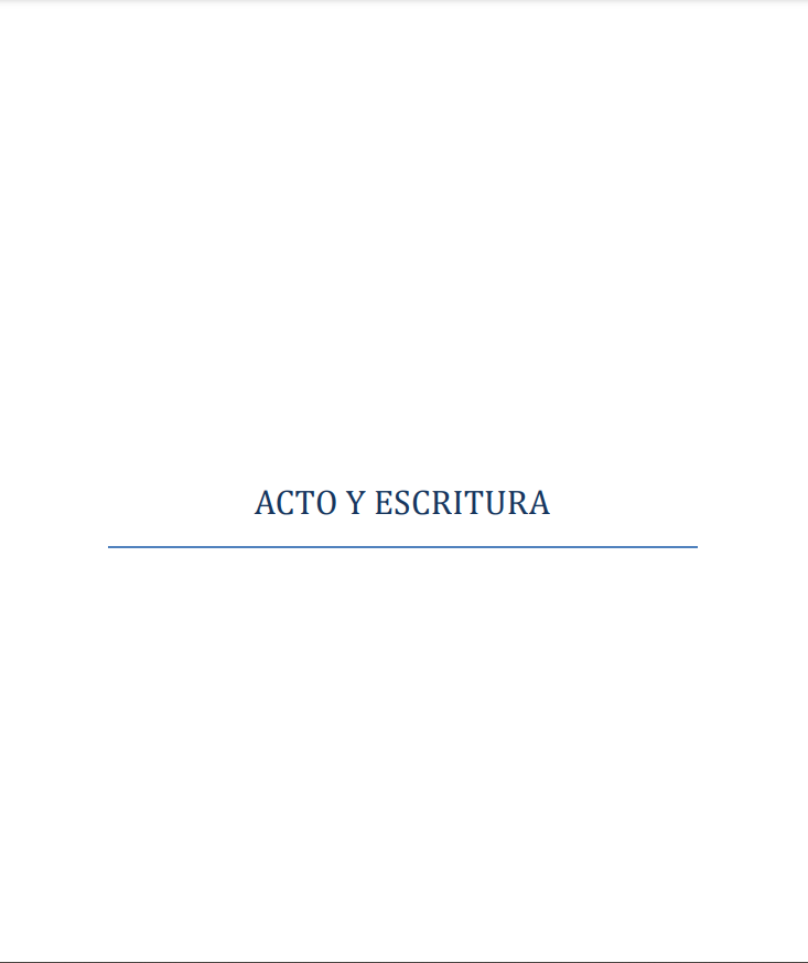 Acto y escritura