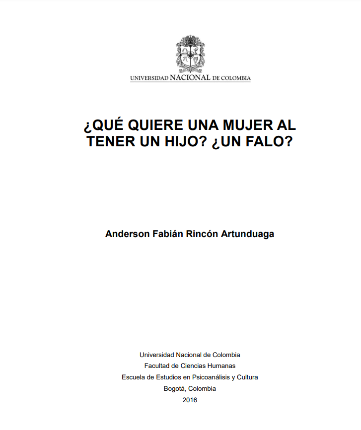 ¿Qué quiere tener una mujer al tener un hijo? ¿Un falo?