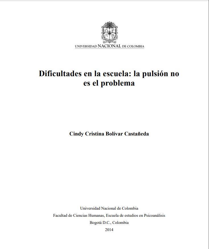 Dificultades en la escuela: la pulsión no es el problema