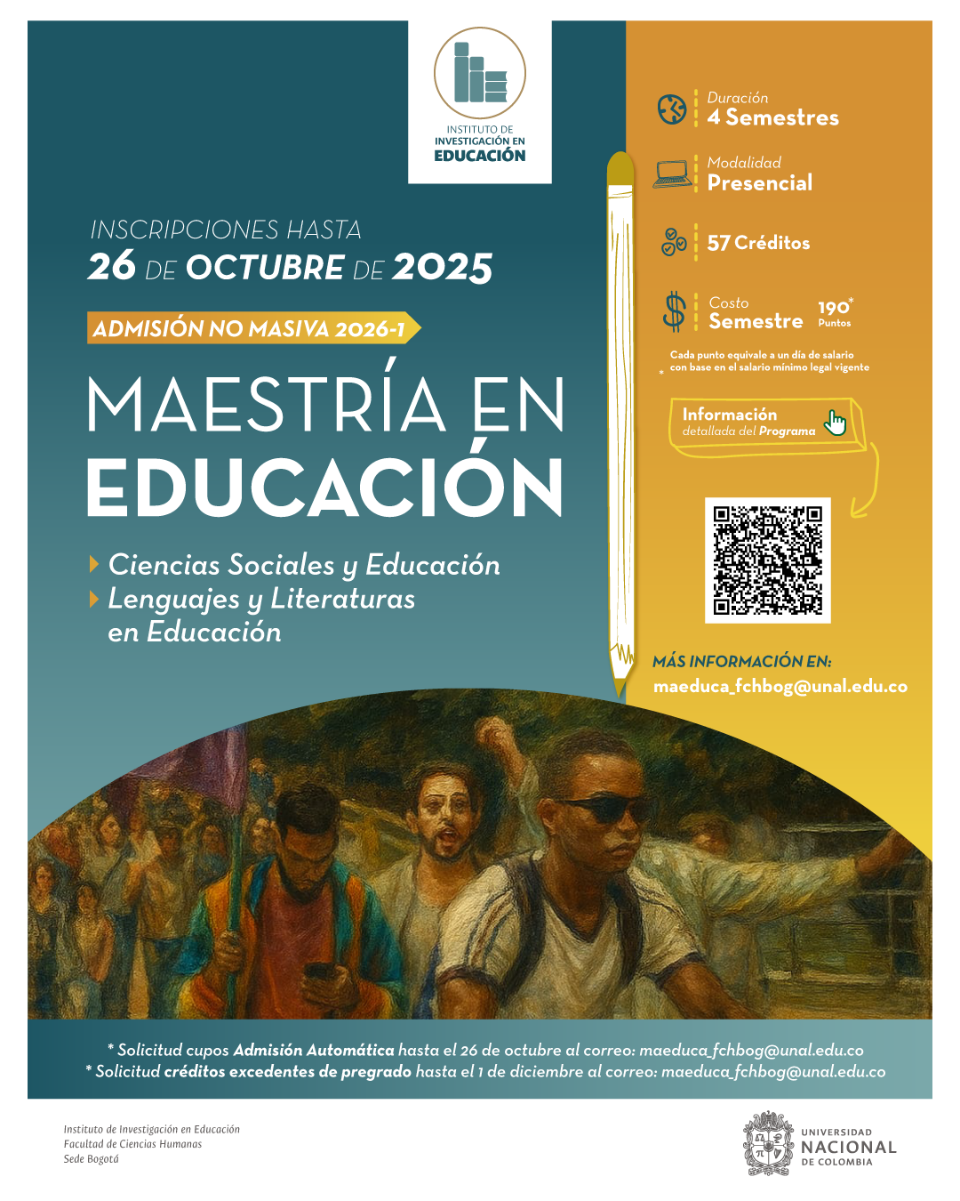 ADMISIÓN NO MASIVA 2026-1- MAESTRÍA EN EDUCACIÓN