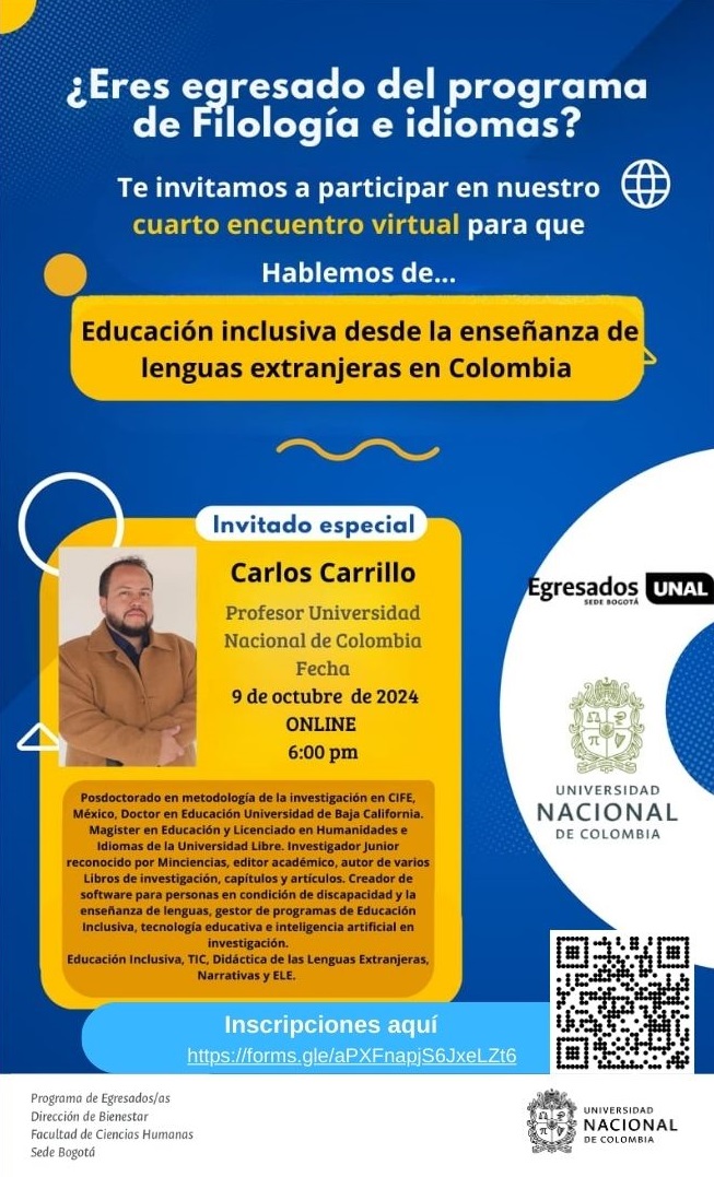 Cuarto Encuentro virtual de Egresados - Departamento de Lenguas Extranjeras FCH